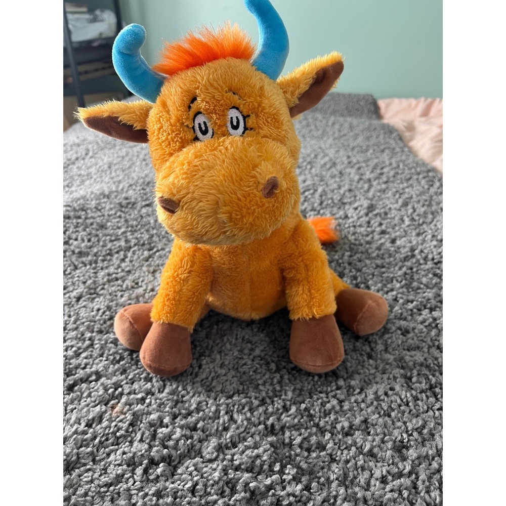 Dr Seuss Kohls Cares Orange Blue Horned‎ Cow Plush Stuffed Animal Toy JHD1-5267